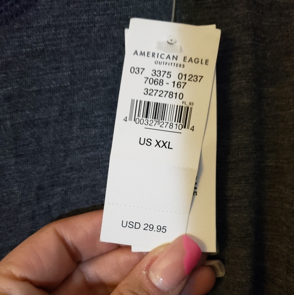 American Eagle BNWT Distressed Open Back Short Sleeve tee - Picture 4 of 6